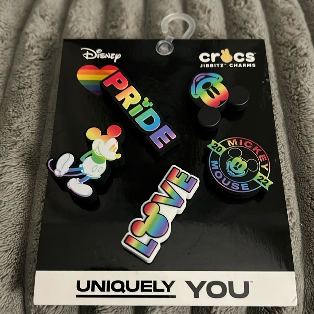 Disney pride croc jibbitz
